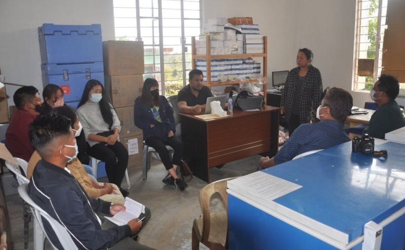 Section of the participants during the workshop for media persons on COVID-19 vaccine held at CHC Jalukie on January 25. (DIPR Photo)